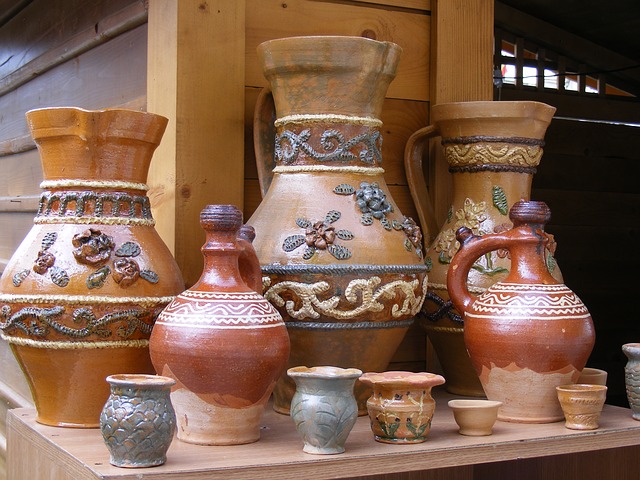 jarrrón cerámica pintada